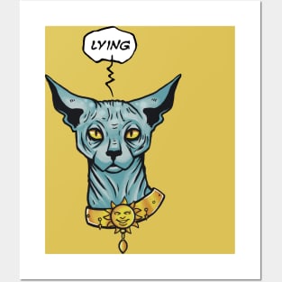 Lying cat Posters and Art